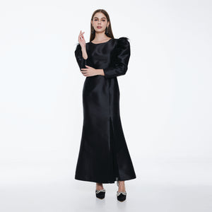 Lifah Feather Maxi Dress