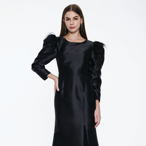 Lifah Feather Maxi Dress