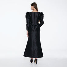 Load image into Gallery viewer, Lifah Feather Maxi Dress
