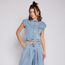 Load image into Gallery viewer, Denim Palazzo Pants
