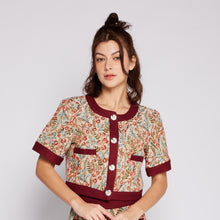 Load image into Gallery viewer, Denim Floral Blouse
