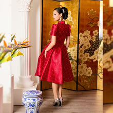 Load image into Gallery viewer, Li Yan Diamante Flare Qipao
