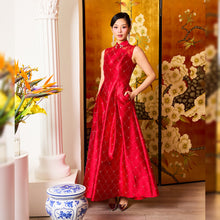 Load image into Gallery viewer, Li Ying Diamante Lace Maxi Qipao
