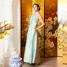 Load image into Gallery viewer, Li Ying Diamante Lace Maxi Qipao
