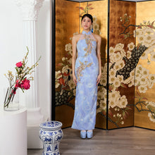 Load image into Gallery viewer, Cai Yun Maxi Dress - With Phoenix Embellishment
