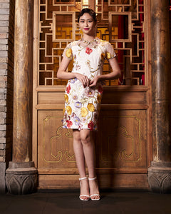 Mei Huā Floral Applique Dress
