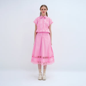 Blouse & Midi Skirt Set