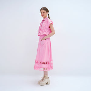 Blouse & Midi Skirt Set