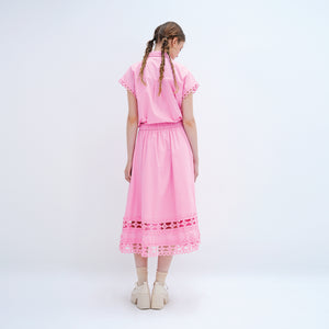 Blouse & Midi Skirt Set