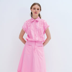 Blouse & Midi Skirt Set