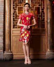 Load image into Gallery viewer, Mei Huā Floral Applique Dress
