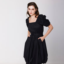 Load image into Gallery viewer, Round Sleeve Dress with Belt
