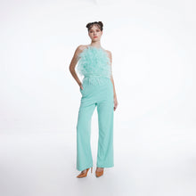 Load image into Gallery viewer, Feathered Halter Jumpsuit
