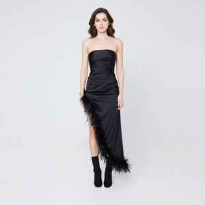 Coryn Feather Tube Gown