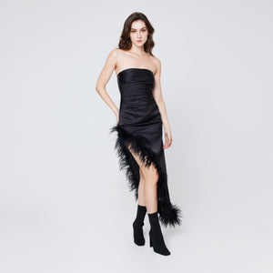 Coryn Feather Tube Gown