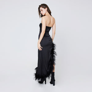 Coryn Feather Tube Gown