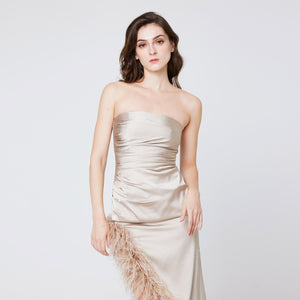 Coryn Feather Tube Gown