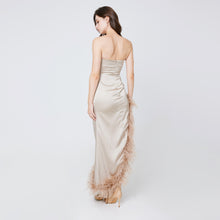 Load image into Gallery viewer, Coryn Feather Tube Gown
