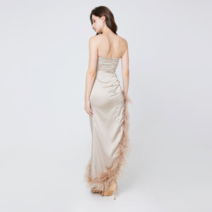 Coryn Feather Tube Gown