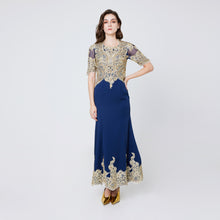 Load image into Gallery viewer, Barbara Gold Lace Gown
