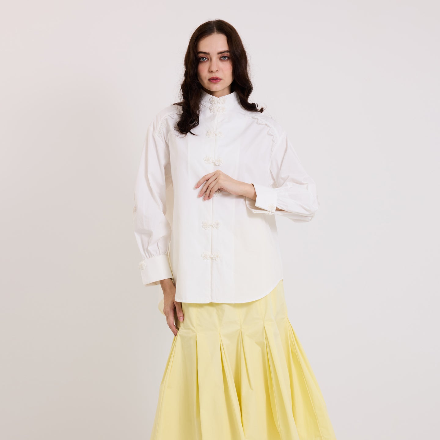 Mandarin Lace Shirt