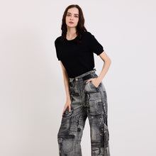 Load image into Gallery viewer, PARACHUTE PANTS DENIM
