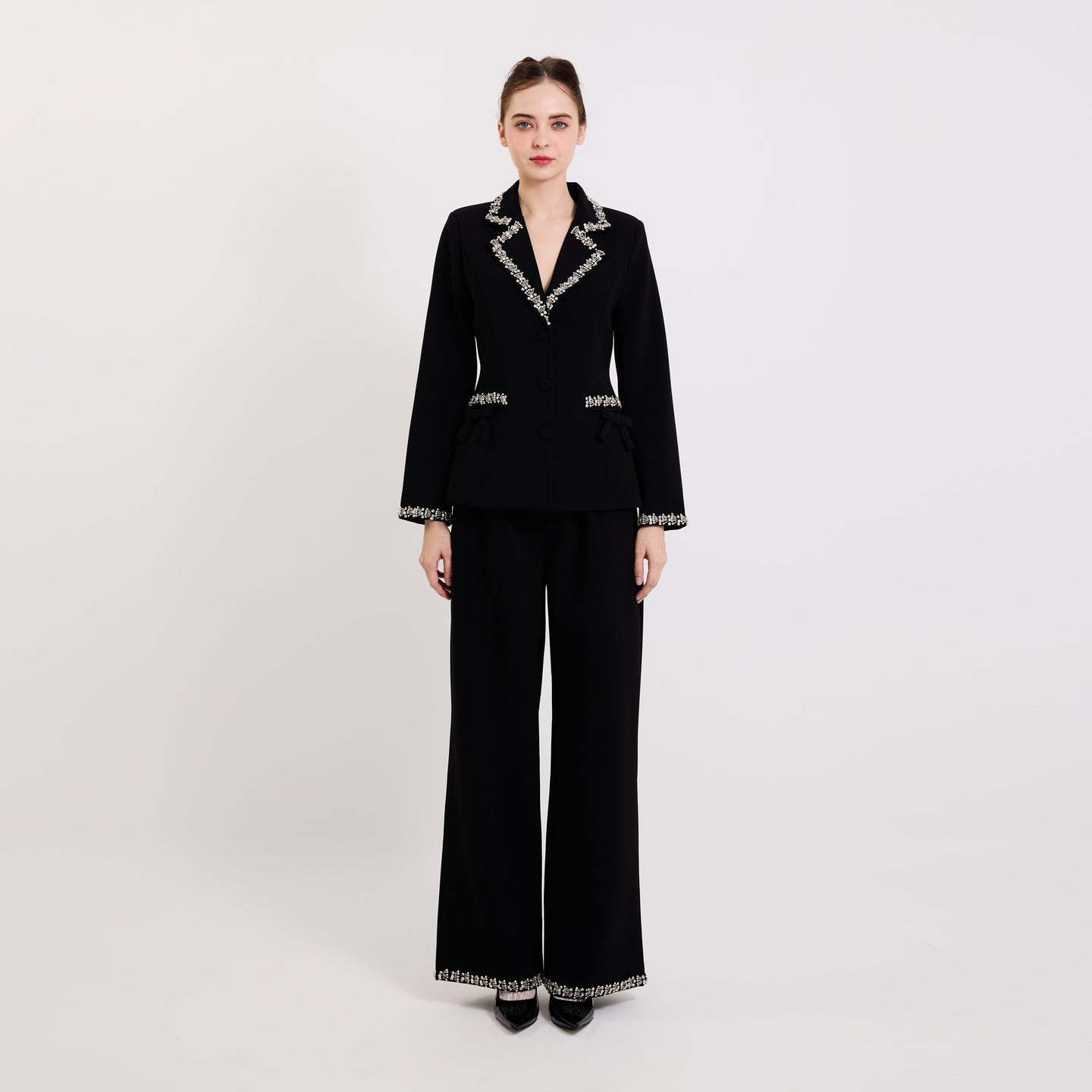 Kylie Diamonte Jacket and Trouser Set