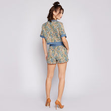 Load image into Gallery viewer, Denim Floral Blouse
