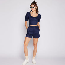 Load image into Gallery viewer, LINEN CROP TOP

