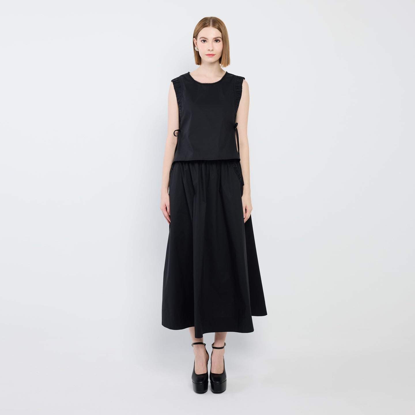 Sleeveless Top and Skirt Set
