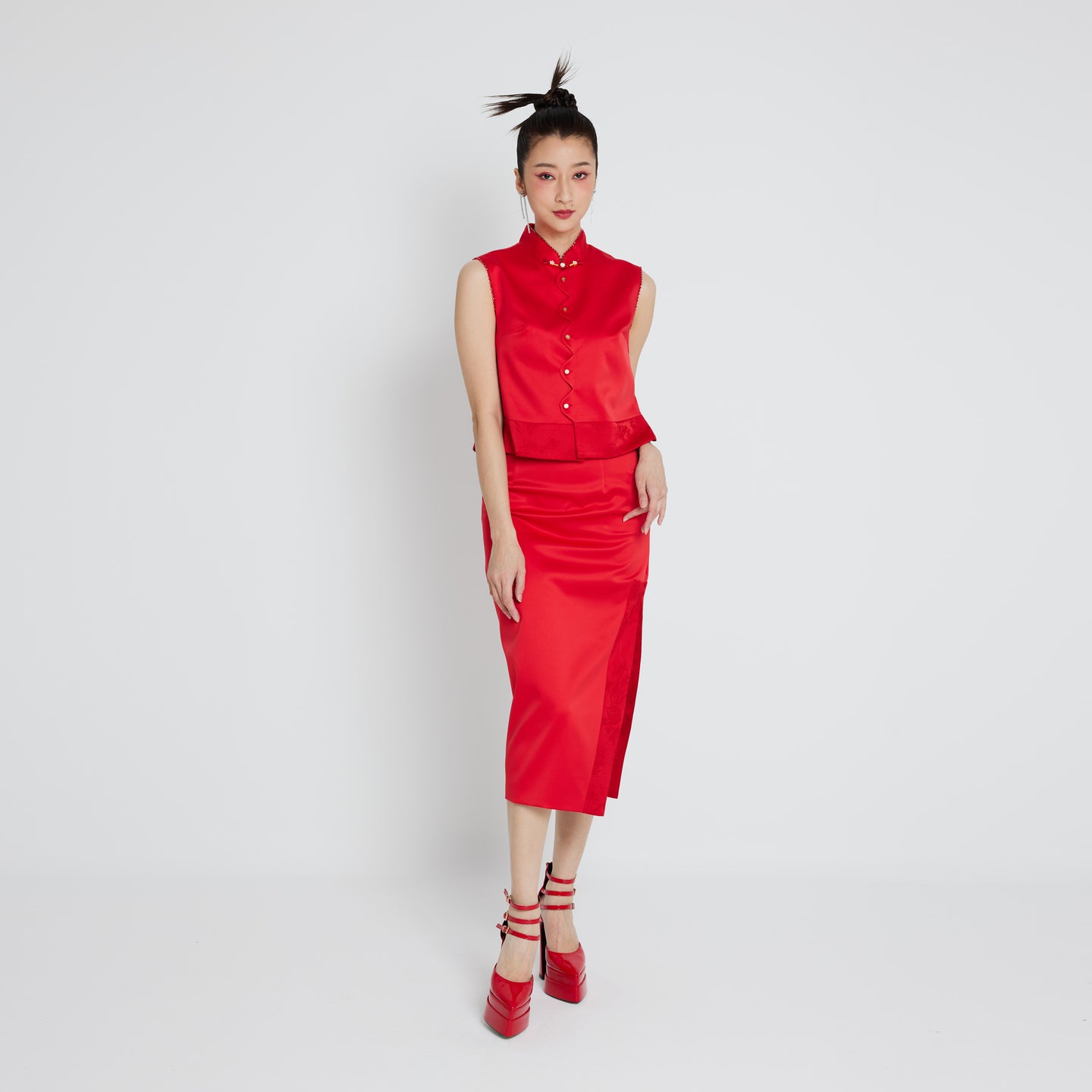 Ke Rou Slit Pencil Skirt