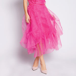 Layered Organza Midi Skirt