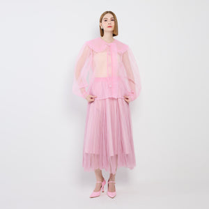Tulle Pleated Shirt