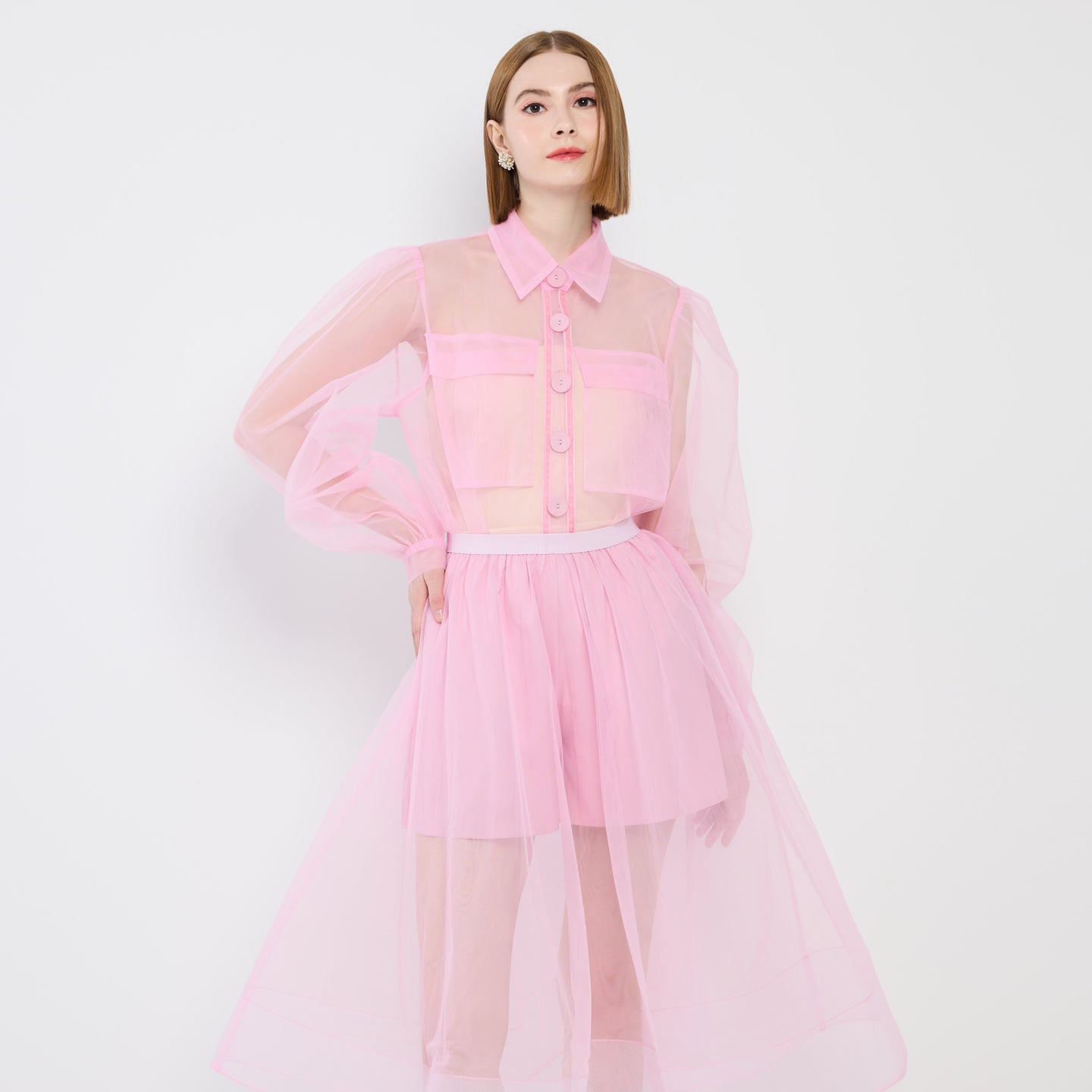 Tulle Cargo Shirt