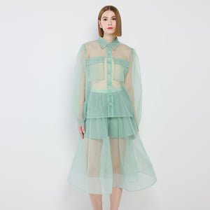 Tulle Cargo Shirt