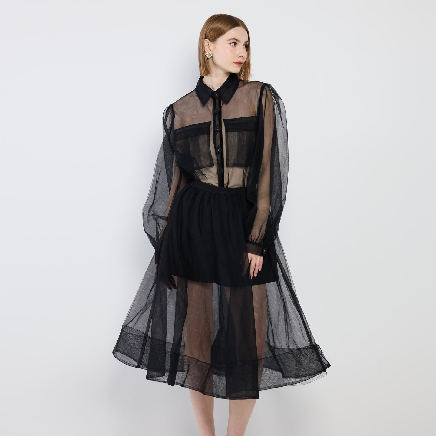Tulle Cargo Shirt
