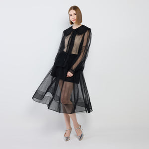 Tulle Pleated Shirt