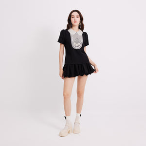 Embellished Collar Top