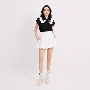 Scallop Collar Top