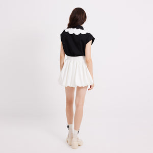 Scallop Collar Top