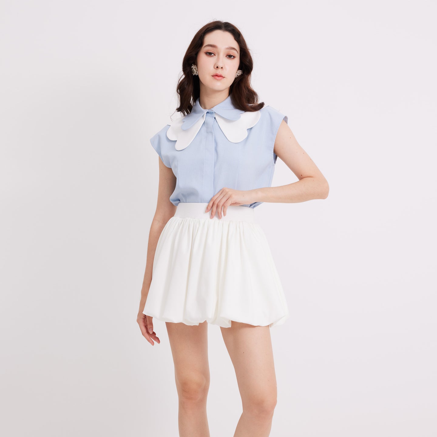 Scallop Collar Top