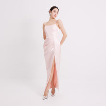 Load image into Gallery viewer, Riva Satin Strap Pleated Gown
