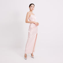 Load image into Gallery viewer, Riva Satin Strap Pleated Gown
