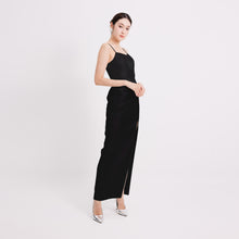 Load image into Gallery viewer, Riva Satin Strap Pleated Gown
