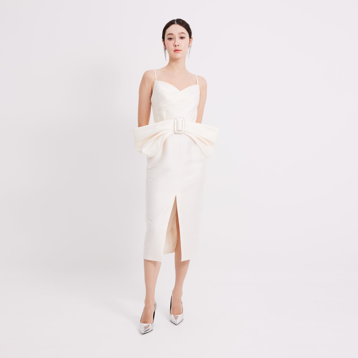 Vivien Ribbon Strap Midi Dress