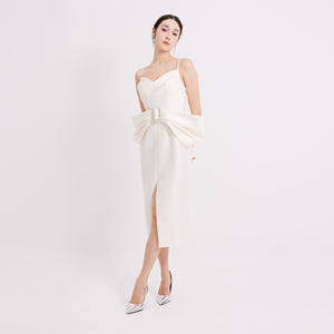 Vivien Ribbon Strap Midi Dress