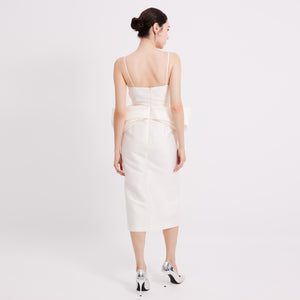 Vivien Ribbon Strap Midi Dress