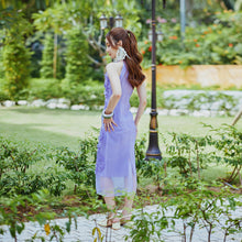 Load image into Gallery viewer, 3D FLORAL HALTER DRESS
