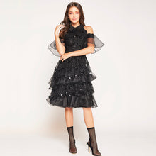 Load image into Gallery viewer, Uma Cold Shoulder Sequin Dress
