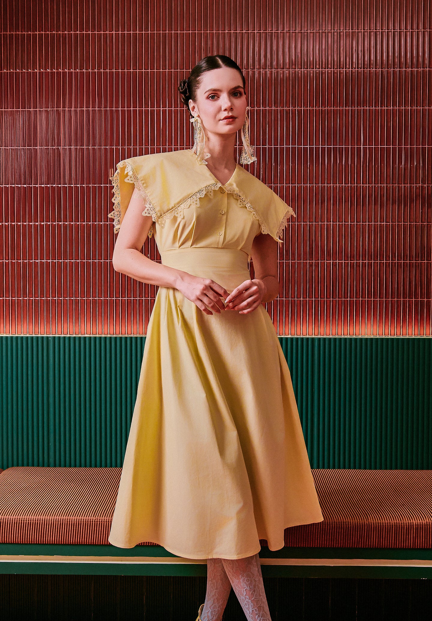 Square Collar Dress